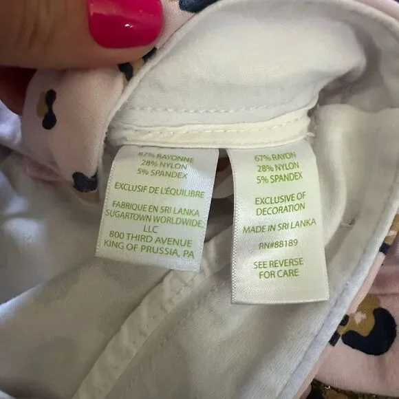 Lilly Pulitzer pink leopard scalloped knit shorts - Picture 8 of 8